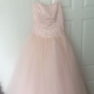 Ball gown-Tiffany dress/ size 10  pink sequins